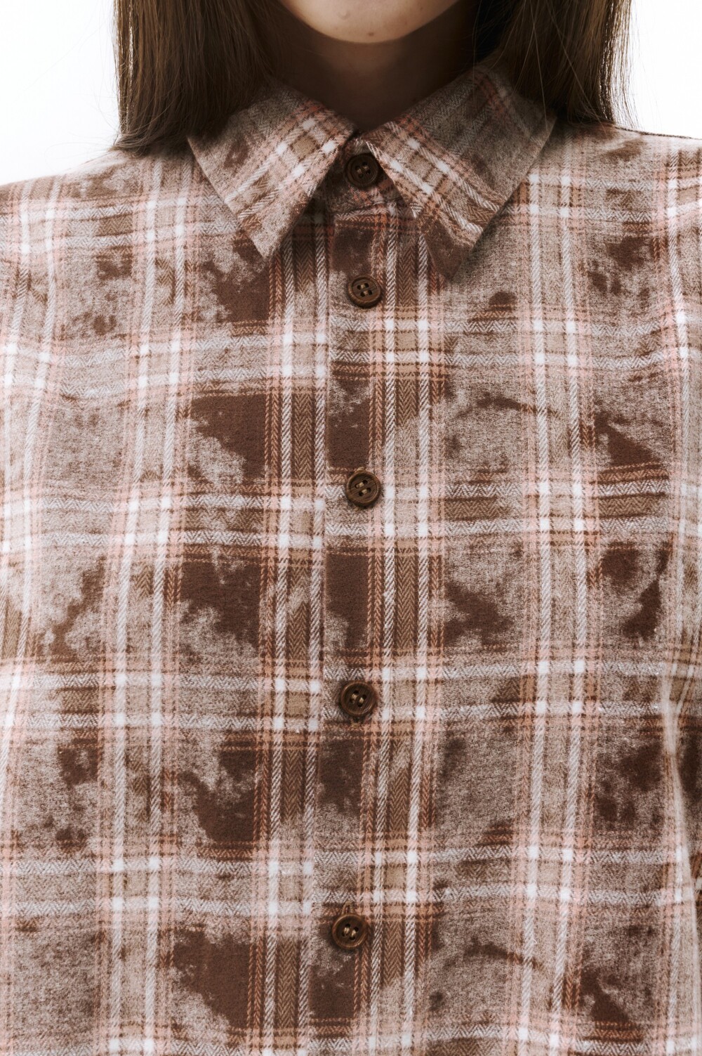 Brown boiled cotton shirt